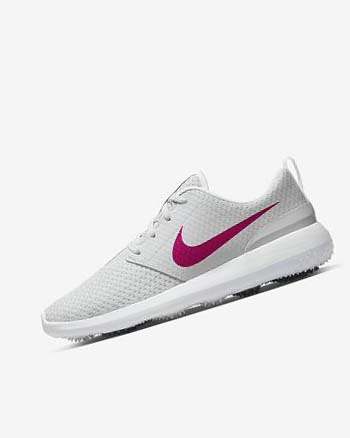 White / Black / Pink Nike Roshe G Women's Golf Shoes | CA_2961