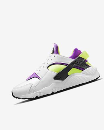White / Black / Yellow Nike Air Huarache Women's Sneakers | CA_5387