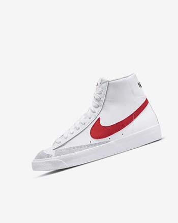 White / Blue / Black / Red Nike Blazer Mid '77 Girls' Sneakers | CA_2982