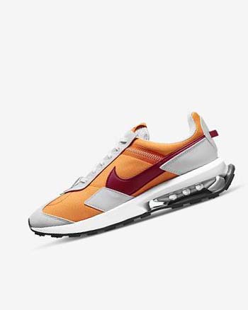 White / Burgundy Nike Air Max Pre-Day Men's Sneakers | CA_3215
