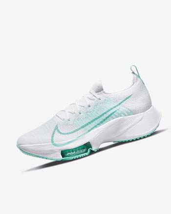 White / Green / Turquoise / Turquoise Nike Air Zoom Tempo NEXT% Women's Running Shoes | CA_5068