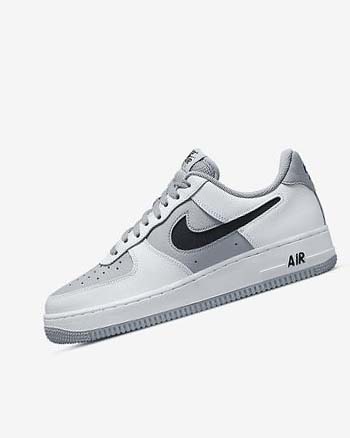White / Grey / Black Nike Air Force 1 '07 LV8 Men's Sneakers | CA_2624