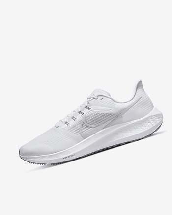White / Grey / Grey / Grey Nike Air Zoom Pegasus 39 Men's Running Shoes | CA_2676