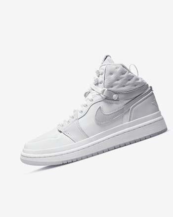 White / Grey Nike Air Jordan 1 Acclimate Women's Sneakers | CA_2889