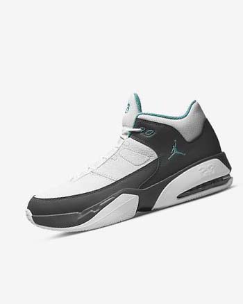 White / Grey / Turquoise Nike Jordan Max Aura 3 Men's Basketball Shoes | CA_5113