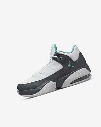 White / Grey / Turquoise Nike Jordan Max Aura 3 Boys' Basketball Shoes | CA_5448