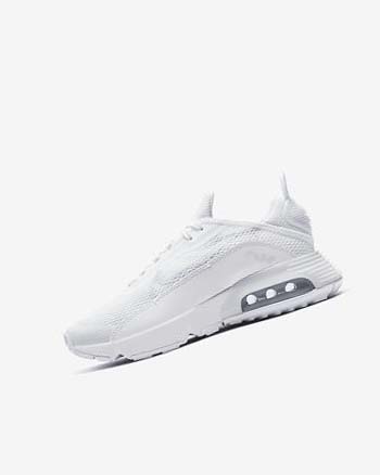 White / Grey / White / White Nike Air Max 2090 Boys' Casual Shoes | CA_1164
