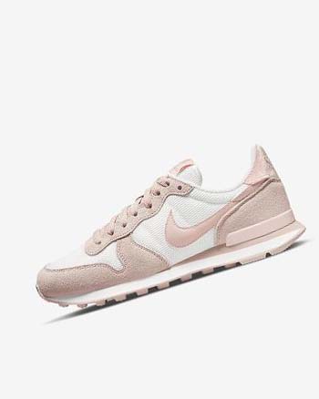 White / Khaki Grey / Light Nike Internationalist Women's Sneakers | CA_4584