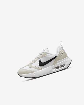 White / Light Beige / Black Nike Air Max Dawn Boys' Sneakers | CA_5040