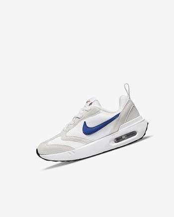 White / Light Beige / Black / Royal Nike Air Max Dawn Boys' Sneakers | CA_3236