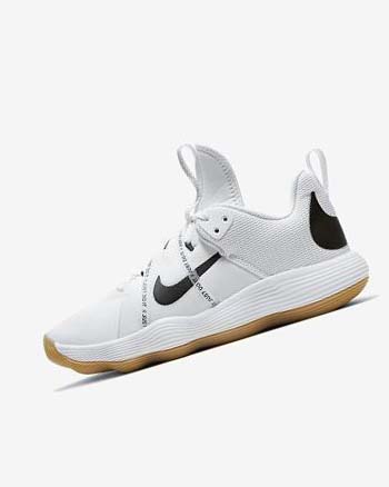 White / Light Brown / Black Nike React HyperSet Men's Volleyball Shoes | CA_5112