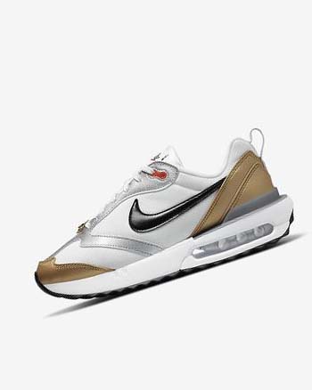 White / Metal Gold / Silver / Black Nike Air Max Dawn SE Women's Sneakers | CA_1146