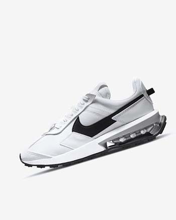 White / Metal Silver / Black Nike Air Max Pre-Day Women's Sneakers | CA_1115