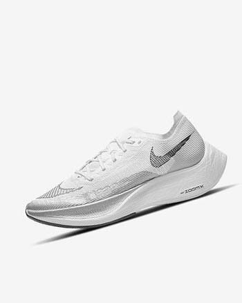 White / Metal Silver / Black Nike ZoomX Vaporfly Next% 2 Women's Running Shoes | CA_3097