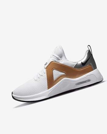 White / Metal Silver / Metal Gold / Black Nike Air Max Bella TR 5 Women's Training Shoes | CA_2786
