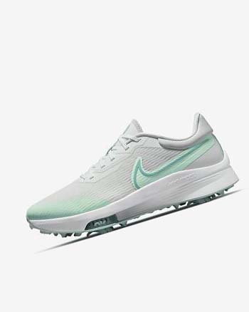 White / Mint / Platinum / Turquoise Nike Air Zoom Infinity Tour NEXT% Men's Golf Shoes | CA_2384