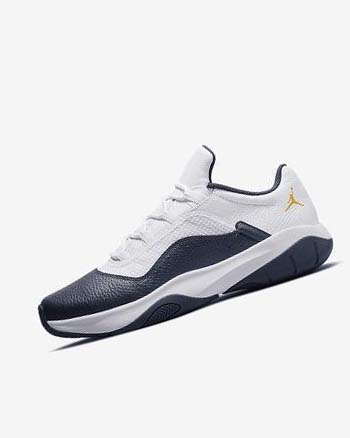 White / Navy Nike Air Jordan 11 CMFT Low Men's Basketball Shoes | CA_2214