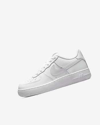 White Nike Air Force 1 Girls' Sneakers | CA_2357