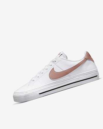 White / Orange / Black / Rose Nike Court Legacy Next Nature Women's Sneakers | CA_2317