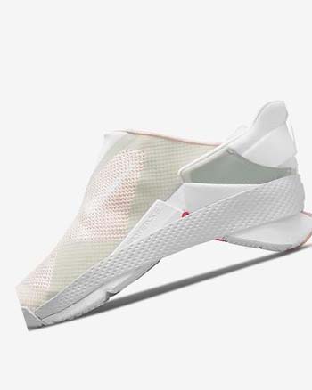 White / Orange / White Nike Go FlyEase Women's Sneakers | CA_1131