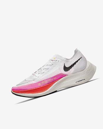 White / Pink / Black Nike ZoomX Vaporfly Next% 2 Men's Running Shoes | CA_2432