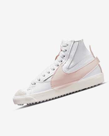 White / Pink Nike Blazer Mid '77 Jumbo Women's Sneakers | CA_5173