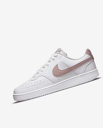 White / Pink Nike Court Vision Low Next Nature Women's Sneakers | CA_4529