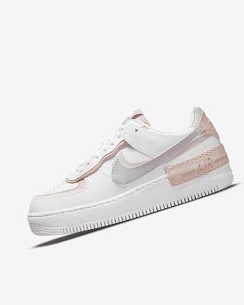 White / Pink / Rose / Grey Nike Air Force 1 Shadow Women's Sneakers | CA_2364