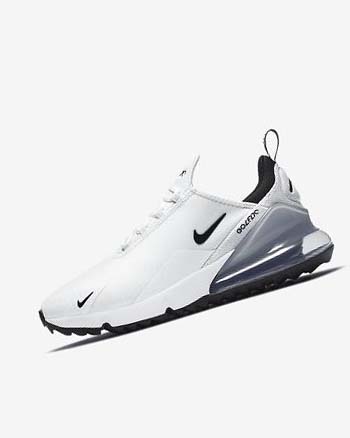 White / Platinum / Black Nike Air Max 270 G Women's Golf Shoes | CA_2596