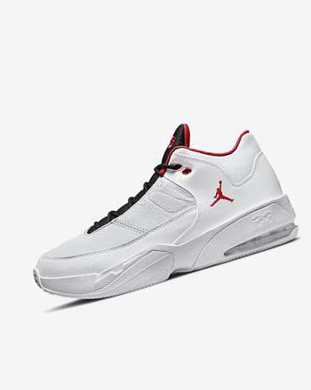 White / Platinum / Black / Red Nike Jordan Max Aura 3 Men's Basketball Shoes | CA_3274