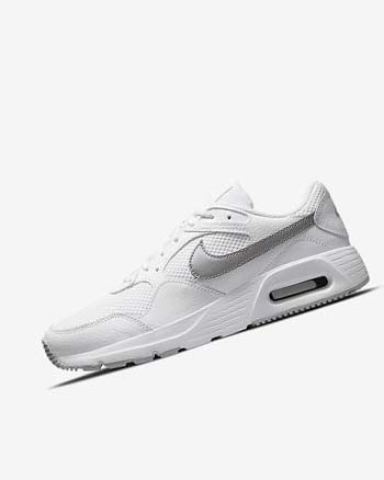 White / Platinum / Metal Platinum Nike Air Max SC Women's Sneakers | CA_4603