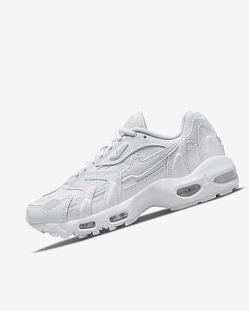 White / Platinum / Metal Silver / White Nike Air Max 96 2 Women's Sneakers | CA_3146