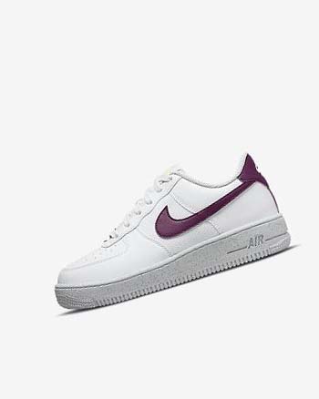 White / Platinum Nike Air Force 1 Crater Next Nature Girls' Sneakers | CA_3115