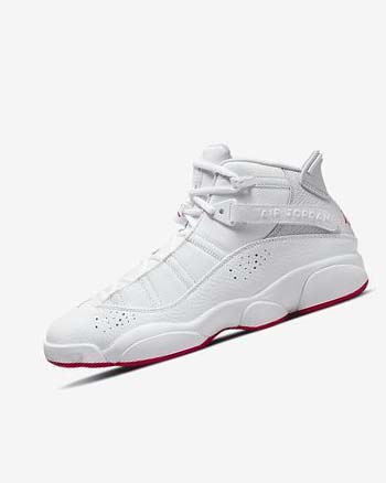 White / Platinum Nike Jordan 6 Rings Men's Basketball Shoes | CA_5167