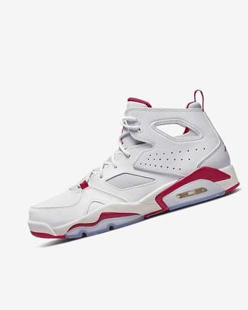 White / Platinum Nike Jordan Flight Club '91 Men's Basketball Shoes | CA_2212