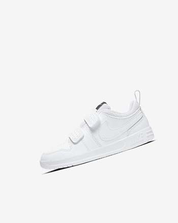 White / Platinum / White Nike Pico 5 Boys' Shoes | CA_5604