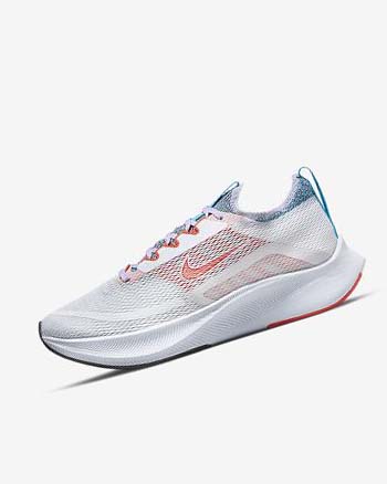 White / Purple / Blue / Orange Nike Zoom Fly 4 Women's Running Shoes | CA_2619