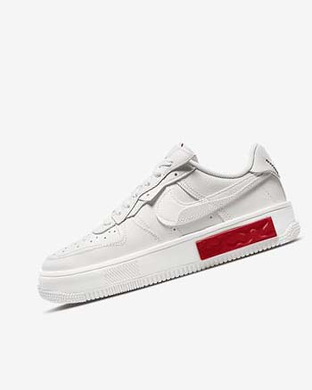 White / Red Nike Air Force 1 Fontanka Women's Sneakers | CA_2428