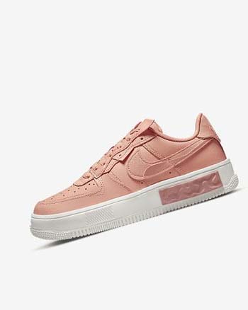 White / Red Pink / Light Nike Air Force 1 Fontanka Women's Sneakers | CA_5019