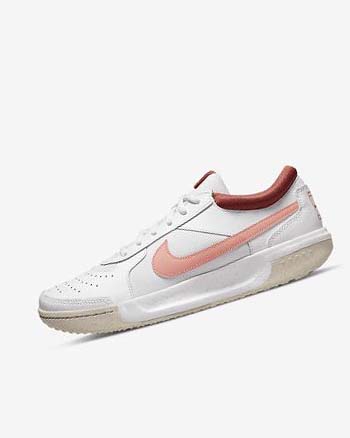 White / Red / White / Light Nike Court Zoom Lite 3 Women's Tennis Shoes | CA_5266