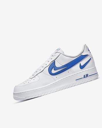 White / Royal Nike Air Force 1 '07 Men's Sneakers | CA_5247