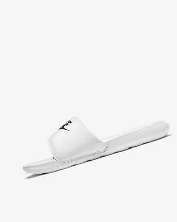White / Royal Nike Victori One Men's Slides | CA_1156