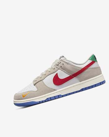 White / Royal / Red Nike Dunk Low Men's Sneakers | CA_2968