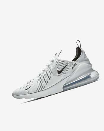 White / White / Black Nike Air Max 270 Men's Casual Shoes | CA_5012