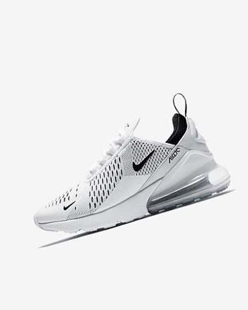 White / White / Black Nike Air Max 270 Women's Casual Shoes | CA_2759