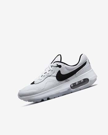 White / White / Black Nike Air Max Motif Boys' Shoes | CA_5496