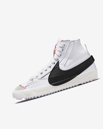 White / White / Black Nike Blazer Mid '77 Jumbo Women's Sneakers | CA_2778