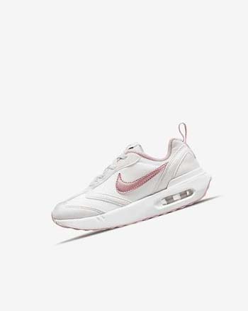 White / White / Black / Pink Nike Air Max Dawn Girls' Sneakers | CA_2990