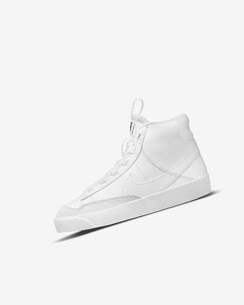 White / White / Black / White Nike Blazer Mid '77 SE Dance Boys' Sneakers | CA_4682