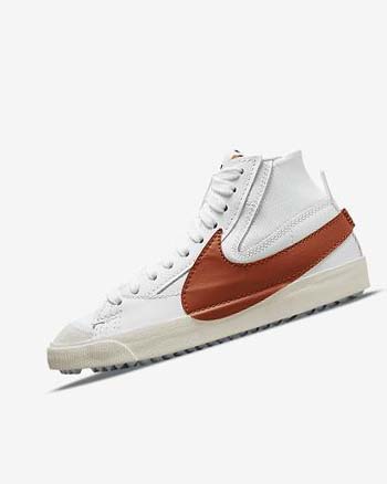 White / White / Dark Nike Blazer Mid '77 Jumbo Men's Sneakers | CA_4532